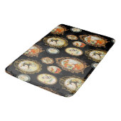 ヴィンテージモダンアールヌーボーガールズフラワーフレーム バスマット (アングル)