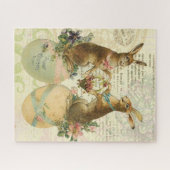 ヴィンテージモダンイースターバニーパズル ジグソーパズル (横)