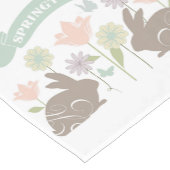 ヴィンテージモダンイースターバニー ショートテーブルランナー (コーナー)