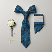 ヴィンテージモダンウィリアムモリスブルーシェル対角線 ネクタイ