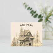 ヴィンテージモダンウィンターガーデンロッジ2 ポストカード (スタンド正面)