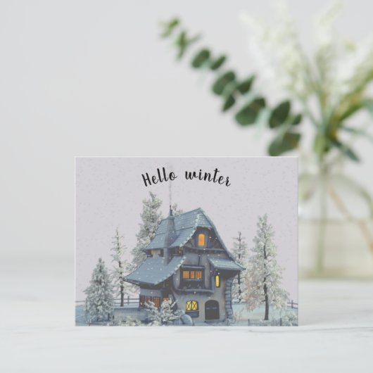 ヴィンテージモダンウィンターガーデンロッジ3 ポストカード (スタンド正面)