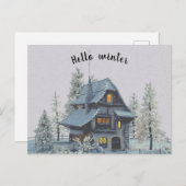 ヴィンテージモダンウィンターガーデンロッジ3 ポストカード (正面/裏面)