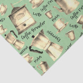 ヴィンテージモダンウォーター色コーヒーポットセージ 薄葉紙 (詳細)