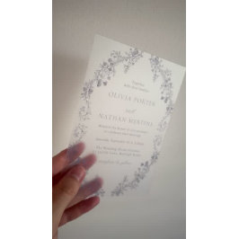 ヴィンテージモダンエレガンス結婚フローラ アクリル招待状