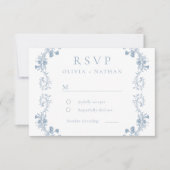 ヴィンテージモダンエレガンス結婚フローラ 出欠カード (正面)