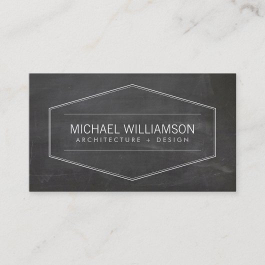 ヴィンテージモダンエンブレムシャルボードアーキテクト 名刺 (正面)