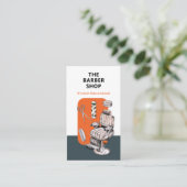 ヴィンテージモダンオレンジ色のヘア名刺 割引カード (スタンド正面)