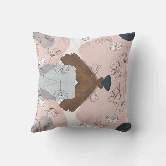 ヴィンテージモダンカラフル抽象芸術装飾用クッション クッション (裏面)