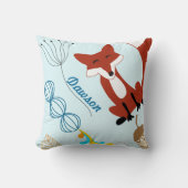 ヴィンテージモダンキツネアコーンウッドランドネオンピロー クッション (正面)