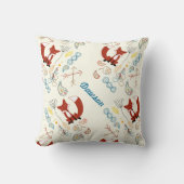 ヴィンテージモダンキツネ矢印ウッドランドピロー クッション (正面)