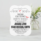 ヴィンテージモダンキュートキツネ結婚式招待状 招待状 (スタンド正面)