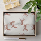 ヴィンテージモダンキュート赤キツネパターンアイボリー 薄葉紙 (ギフト)