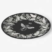 ヴィンテージモダンクイーンビークラウンバタフライリース ペーパープレート (アングル)