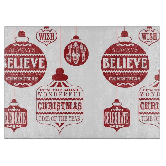 ヴィンテージモダンクリスマスオーナメント カッティングボード (正面)