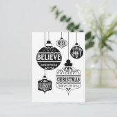 ヴィンテージモダンクリスマスオーナメント シーズンポストカード (スタンド正面)