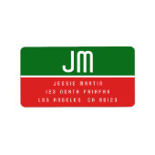 ヴィンテージモダンクリスマス差出人住所 ラベル (正面)