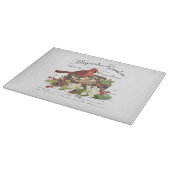 ヴィンテージモダンクリスマス（鳥）ショウジョウコウカンチョウ カッティングボード (角)