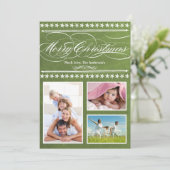 ヴィンテージモダングリーンチャックボードフォトカード (スタンド正面)