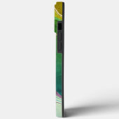 ヴィンテージモダングリーンパープル抽象芸術名レトロ Case-Mate iPhoneケース (裏面 / 左)