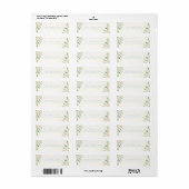 ヴィンテージモダングリーンユ葉カリカリ結婚ズ ラベル (フルシート)