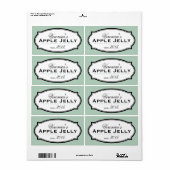 ヴィンテージモダングリーン |ステッパーソナライズされたカー ラベル (フルシート)