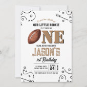 ヴィンテージモダンサッカースポーツ1日の誕生日 招待状 (正面)