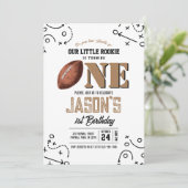 ヴィンテージモダンサッカースポーツ1日の誕生日 招待状 (スタンド正面)