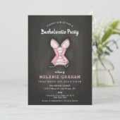 ヴィンテージモダンシャルボードランジェリーバチェロレッテ 招待状 (スタンド正面)