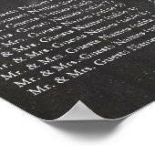 ヴィンテージモダンシャルボード写真シーティングチャート ポスター (角)