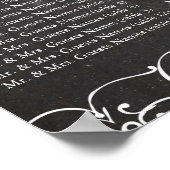 ヴィンテージモダンシャルボード写真シーティングチャート ポスター (角)