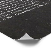 ヴィンテージモダンシャルボード写真シーティングチャート ポスター (角)