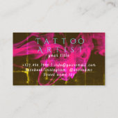 ヴィンテージモダンスネオンタトゥーアーティスト 名刺 (裏面)