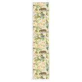 ヴィンテージモダンタイガージャングルトロピカル ショートテーブルランナー (正面)