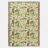 ヴィンテージモダンタイガージャングルトロピカル スローブランケット (正面縦)