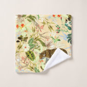 ヴィンテージモダンタイガージャングルトロピカル バスタオルセット (ウォッシュタオル)