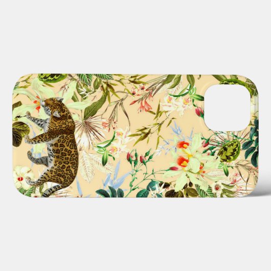 ヴィンテージモダンタイガージャングルトロピカル Case-Mate iPhoneケース (裏面 (横))