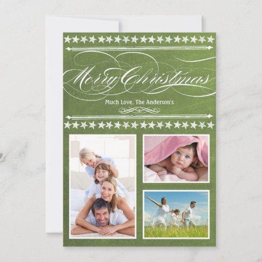 ヴィンテージモダンタイポグラフィシャルボードフォトカード (正面)