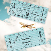 ヴィンテージモダンタイポグラフィチケットウェディング招待 招待状