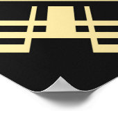 ヴィンテージモダンタイルのパターン。抽象芸術・アート・デコ ポスター (角)