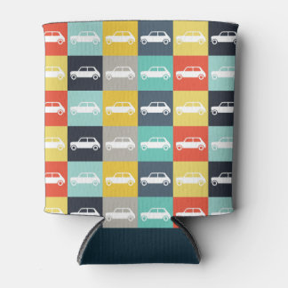 ヴィンテージモダンチェッカーボードミニクーパー 缶クーラー