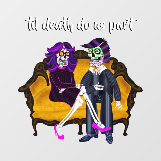 ヴィンテージモダンティルデス米国パート砂糖スカル ウィンドウサイン (シート)