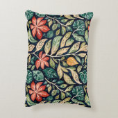 ヴィンテージモダンティール（緑がかった色）およびサンゴフローラ アクセントクッション (裏面(縦))