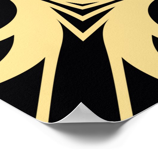 ヴィンテージモダンデコ抽象芸術幾何学的シーマ ポスター (角)