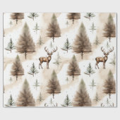 ヴィンテージモダントナカイのクリスマスラッピング紙 ラッピングペーパー (フラット)