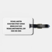 ヴィンテージモダントレンディーパーソナライズされたゴルフスティック ラゲッジタグ (裏面横)