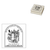 ヴィンテージモダンドラゴン城 ラバースタンプ (押印)