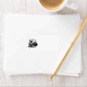 ヴィンテージモダンハロウィンスカルの宛名ラベル ラベル (インサイチュ)