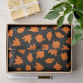 ヴィンテージモダンハロウィーンオレンジ幽霊 薄葉紙 (ギフト)