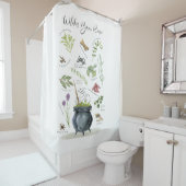 ヴィンテージモダンハロウィーンカードロンレシピ1 シャワーカーテン (インサイチュ)